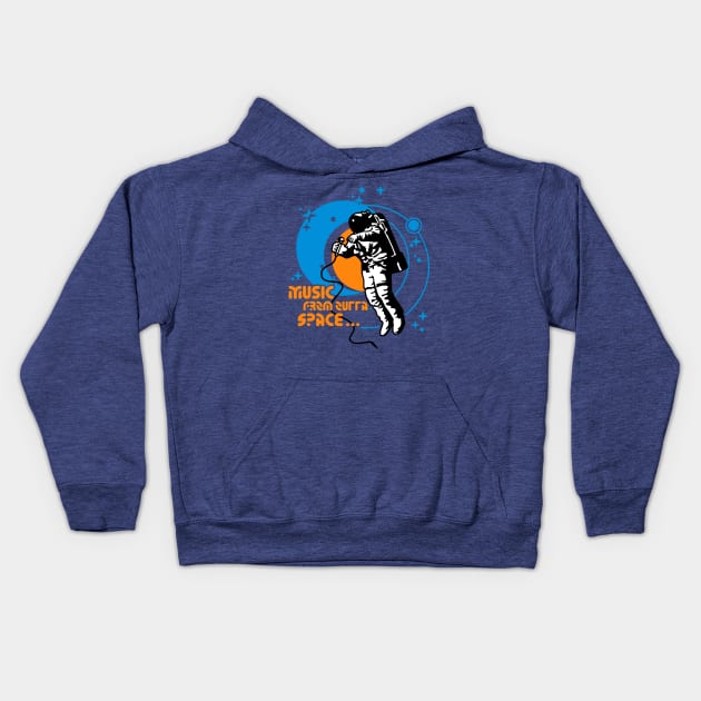 Music from outta Space Kids Hoodie by CheesyB